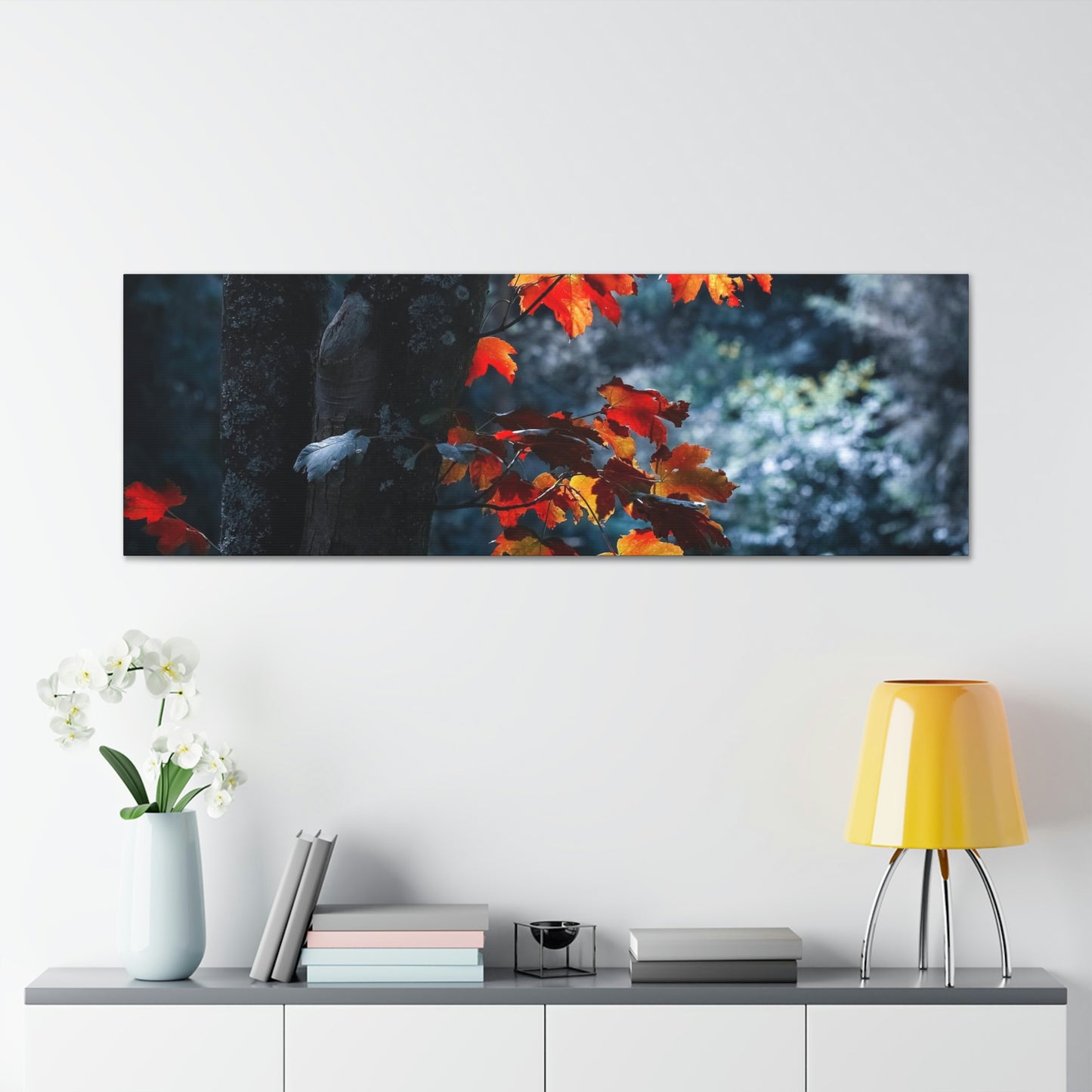 The last Leaves, Fall, Foliage, Nature, Forest - Canvas Gallery Wraps