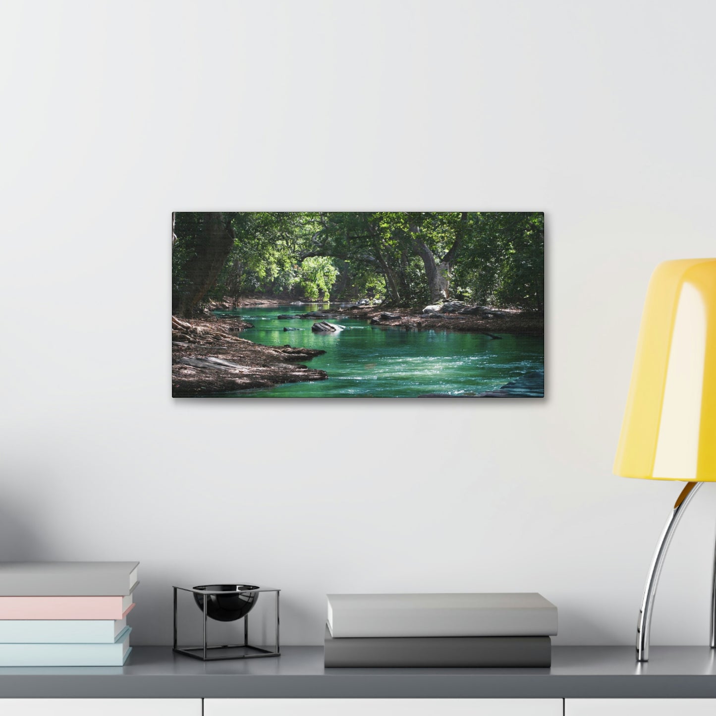 Scenic River - Forest - Canvas Gallery Wraps