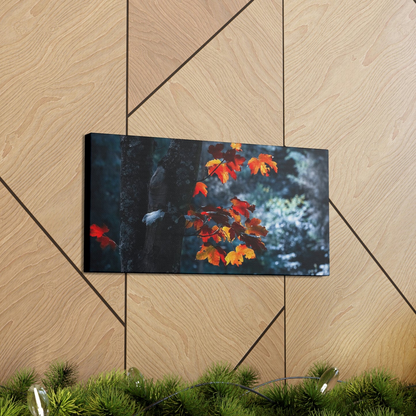 The last Leaves, Fall, Foliage, Nature, Forest - Canvas Gallery Wraps