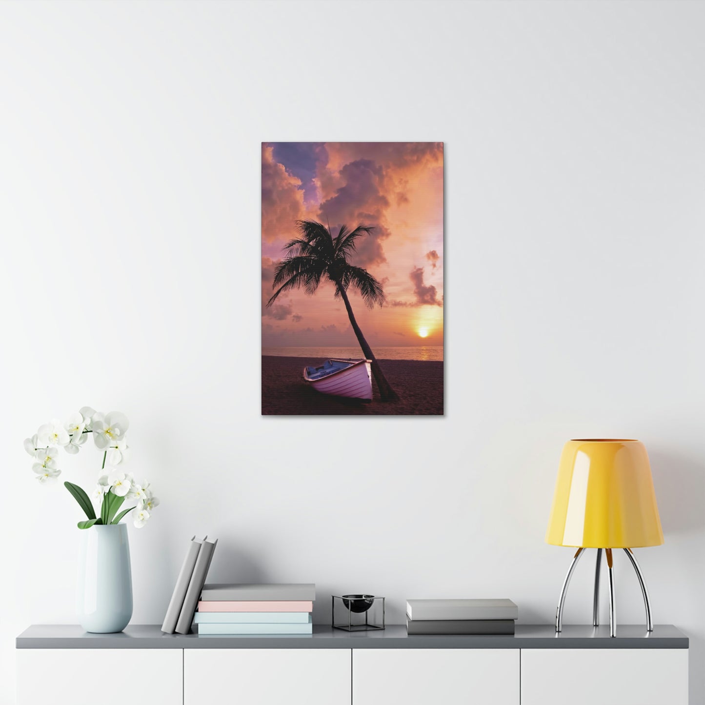 Beach Sunset Polyester Canvas