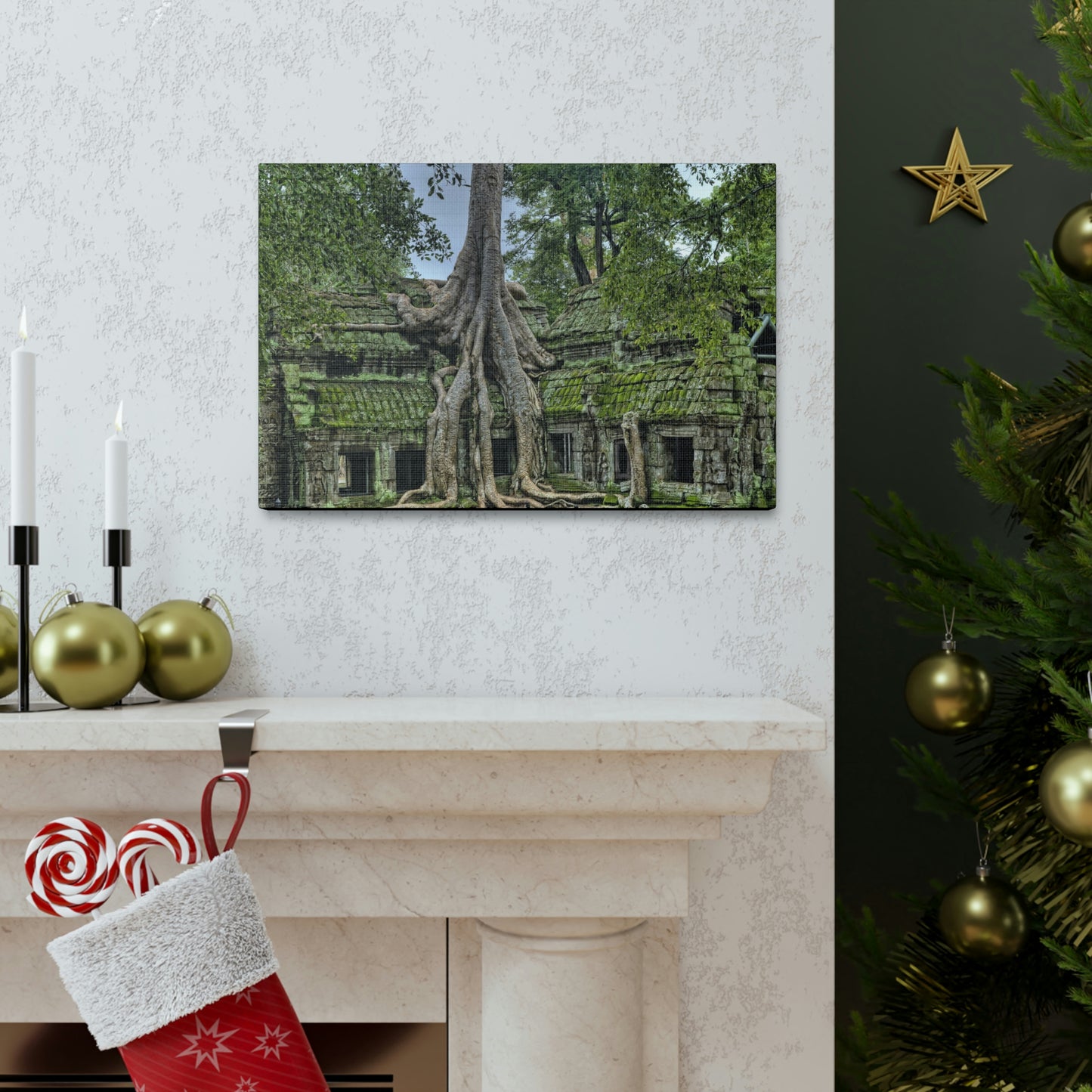 Jungle Temple - nature, trees Canvas Gallery Wraps