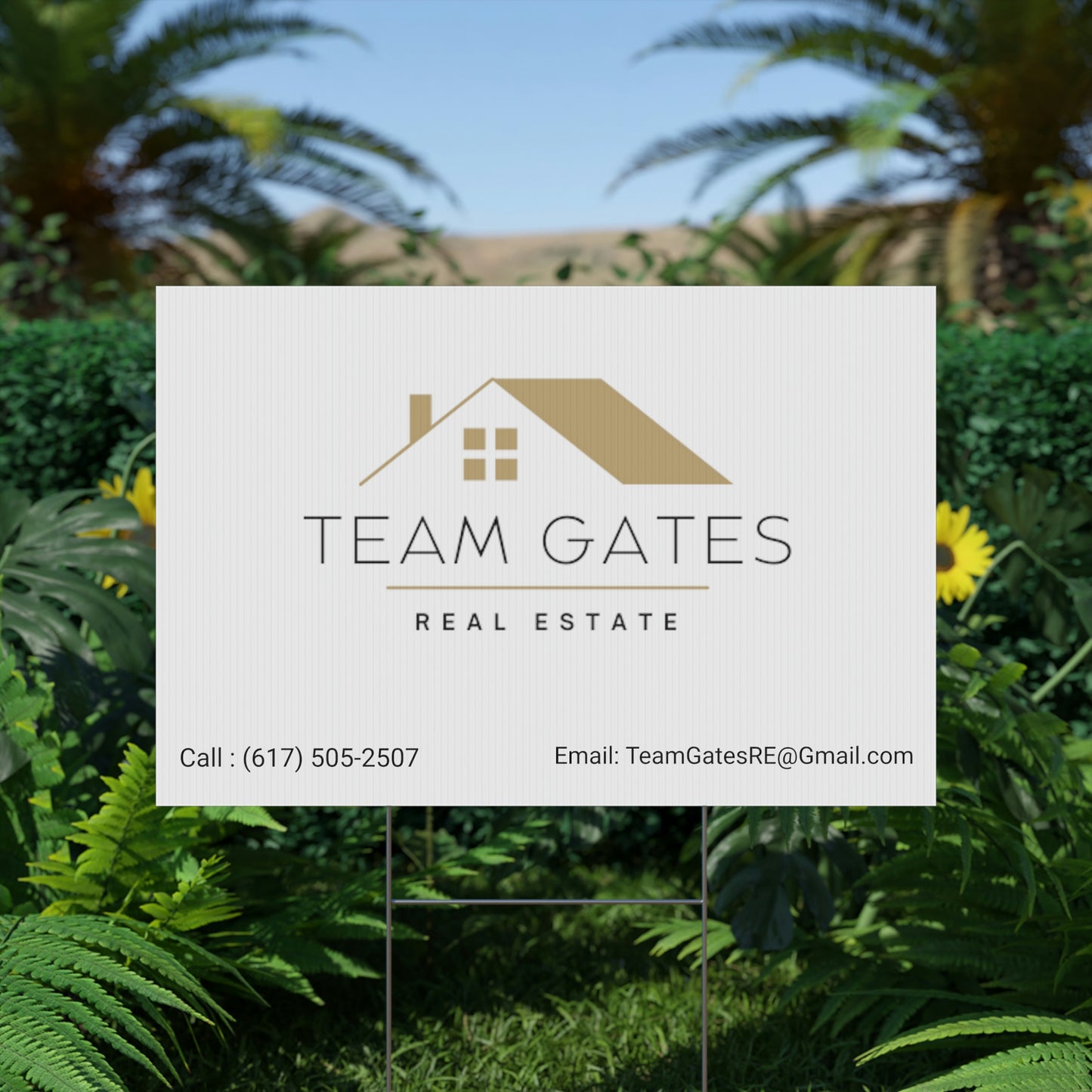 Team Gates - Plastic Yard Sign