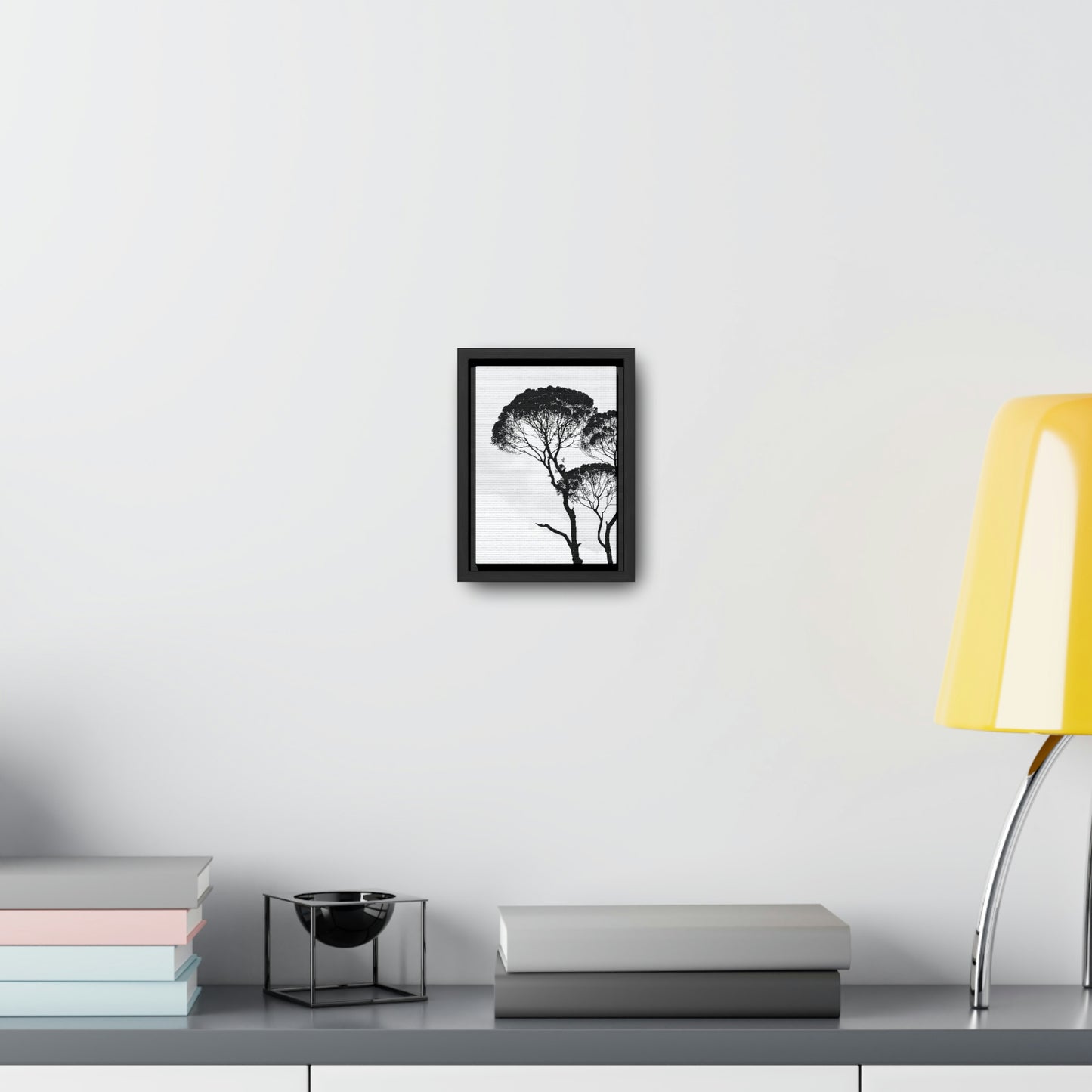 Black and White Tree photo, Black and White, Forest, Nature, Trees - Gallery Canvas Wraps, Vertical Frame