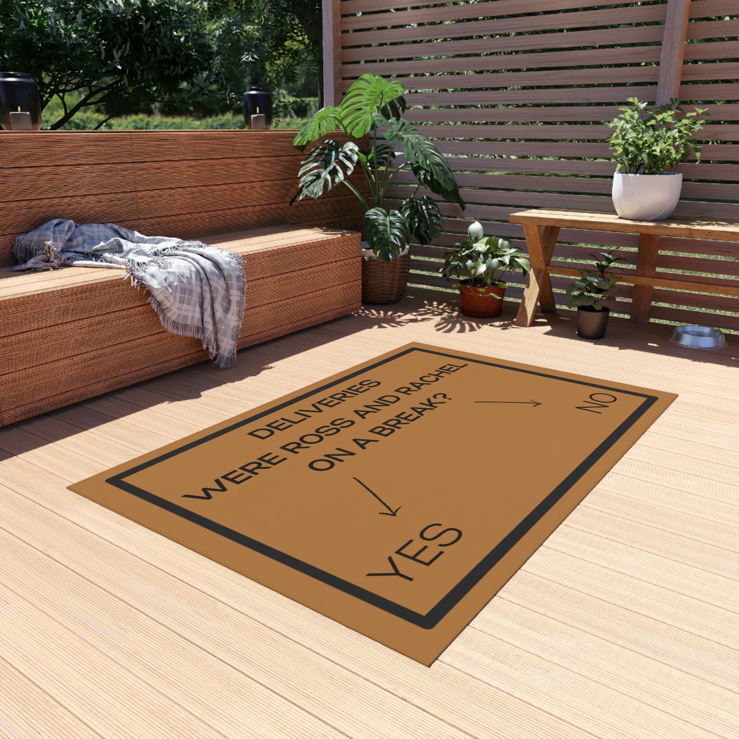 On a Break - Outdoor Rug (light brown)