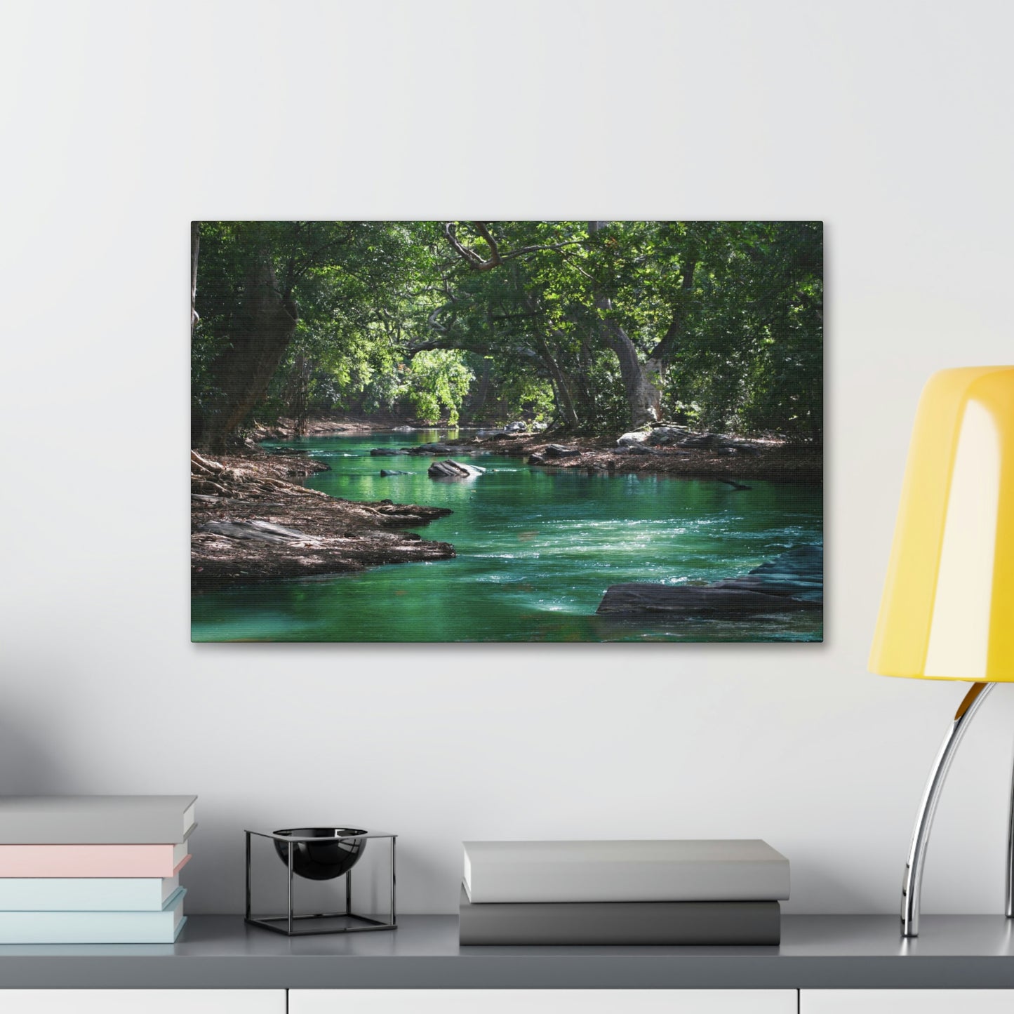 Scenic River - Forest - Canvas Gallery Wraps