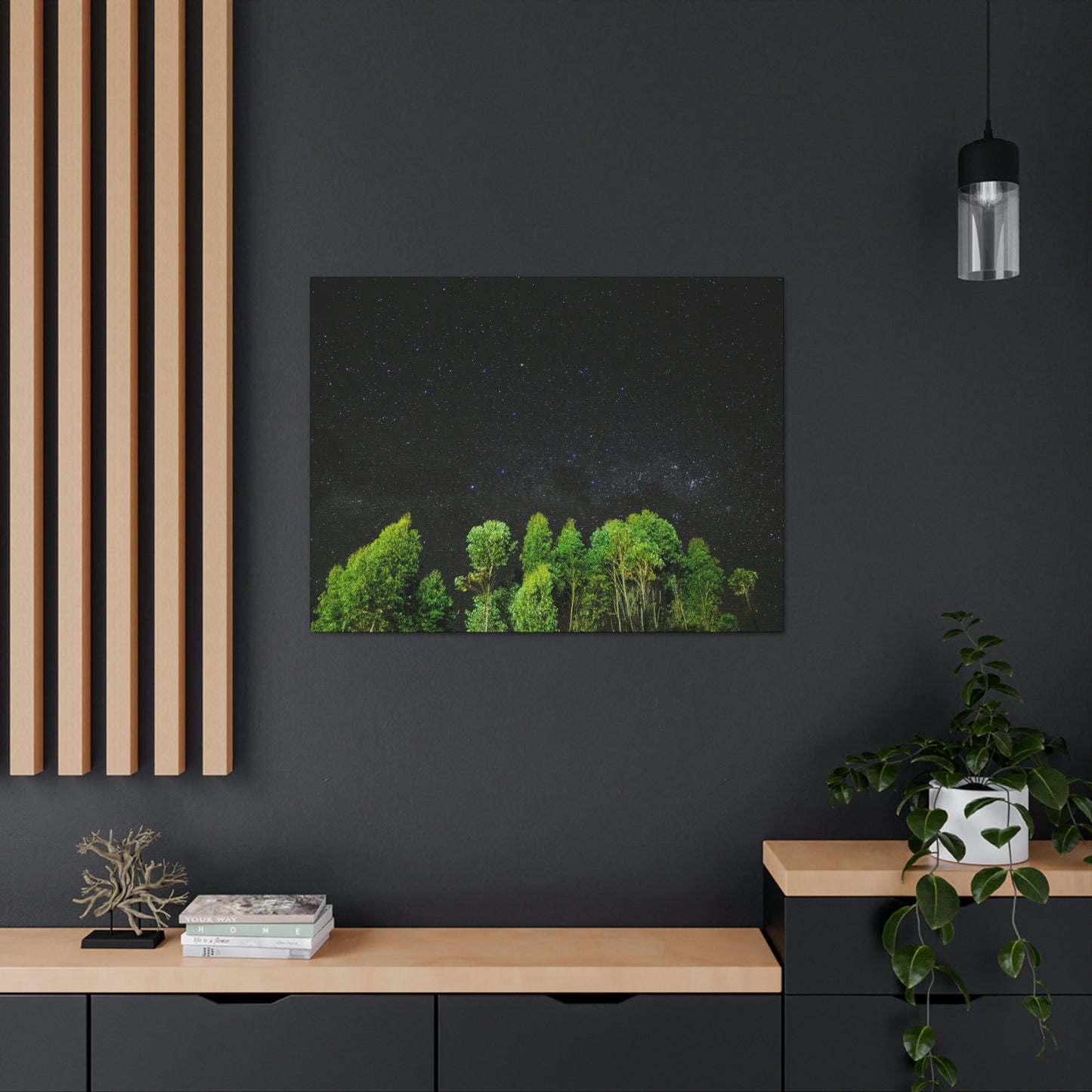 Starry Forest - Star, Forest, Nature - Canvas Gallery Wraps