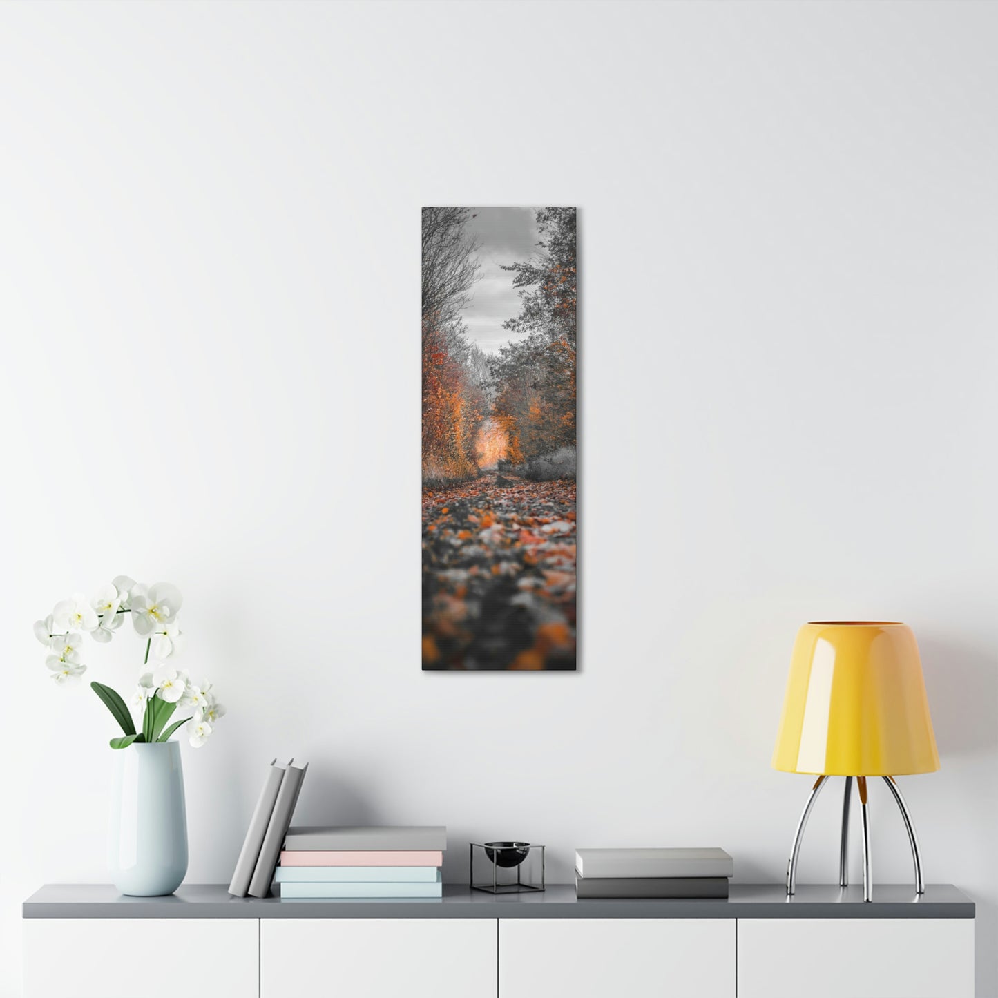 Fall road - Foliage, Nature, Forest, Leaves - Canvas Gallery Wraps
