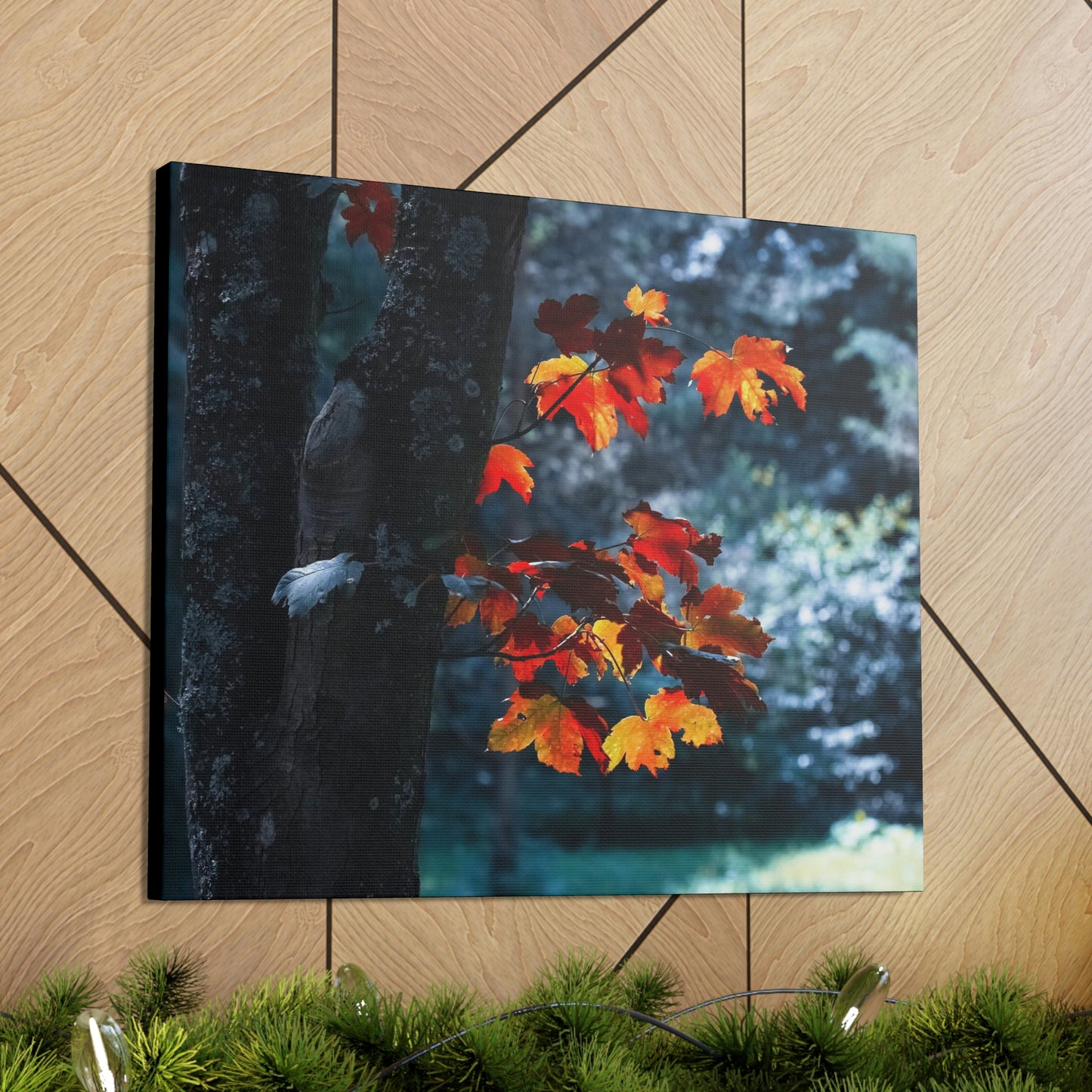 The last Leaves, Fall, Foliage, Nature, Forest - Canvas Gallery Wraps