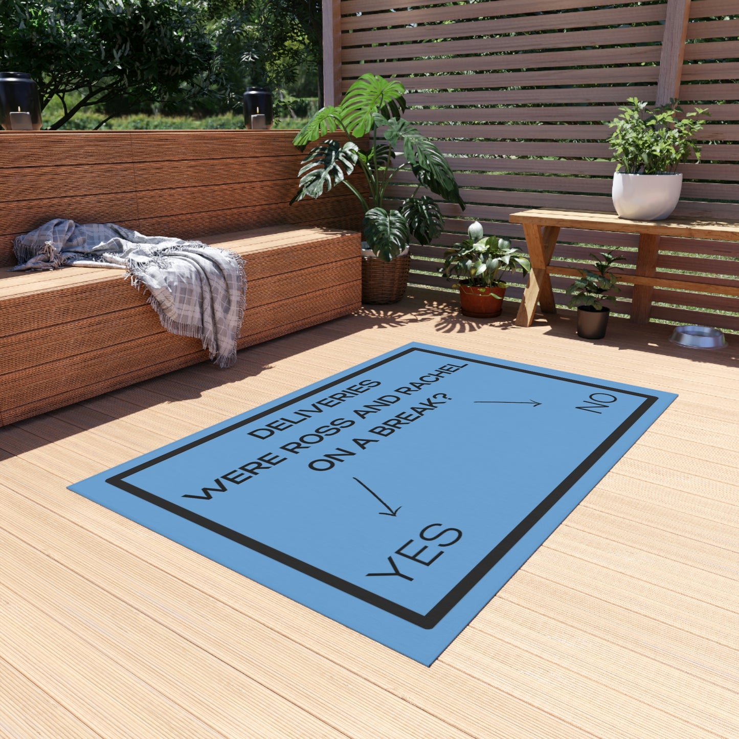 On a Break - Outdoor Rug (light blue)