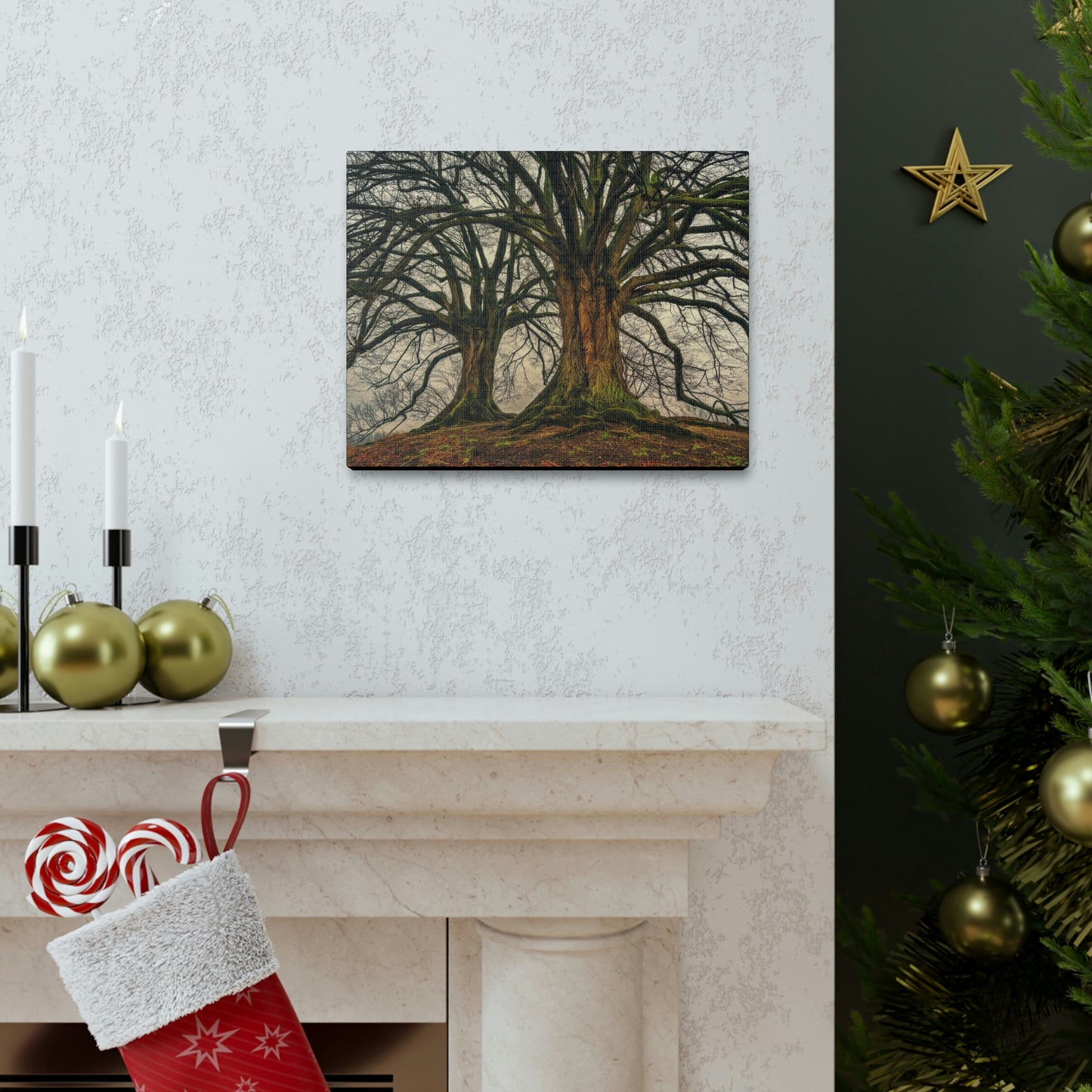 Dark Trees - Nature, Trees, Dark Canvas Gallery Wraps
