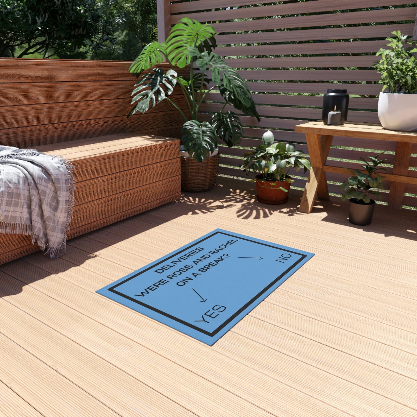 On a Break - Outdoor Rug (light blue)