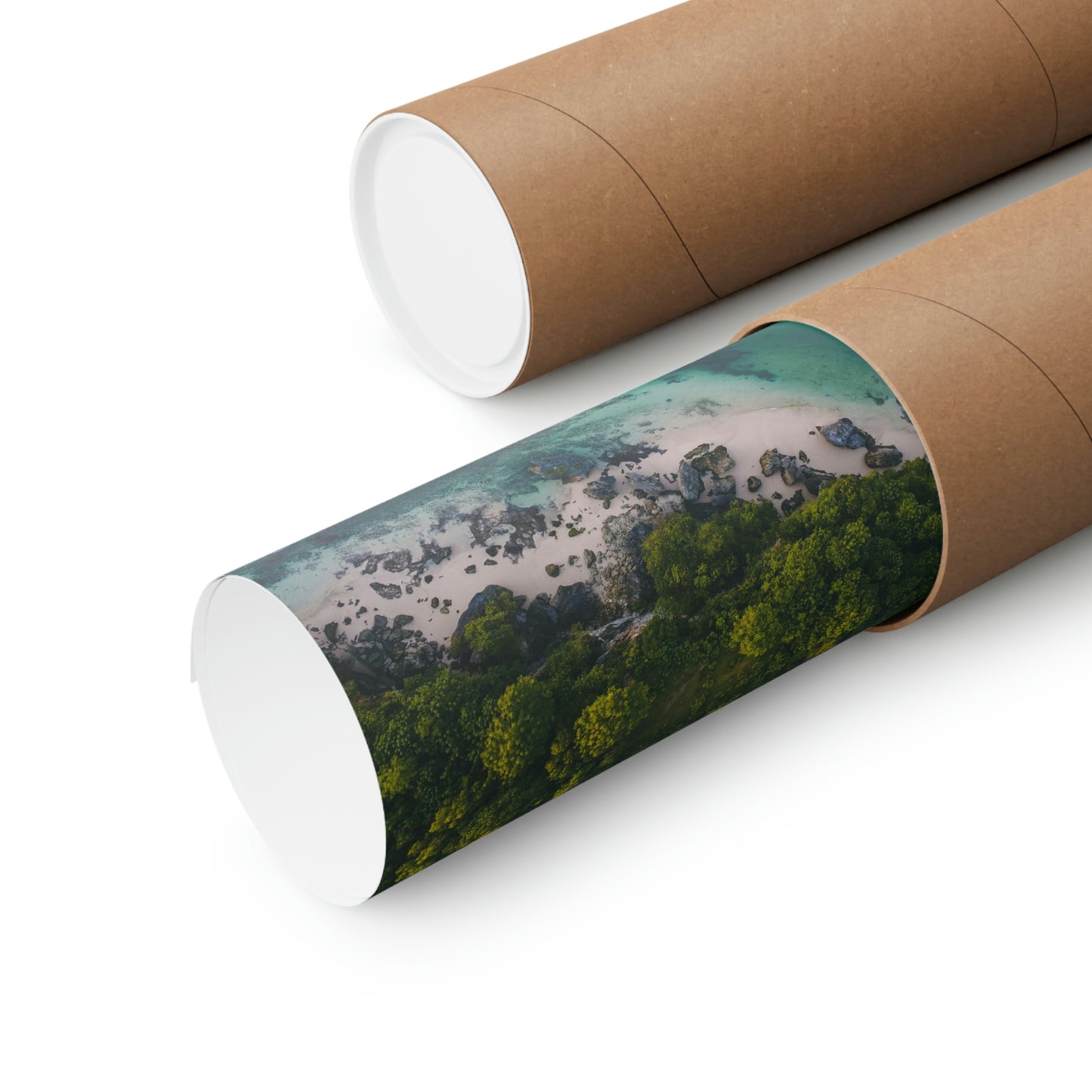 Scenic Beach Waves Premium Matte Poster
