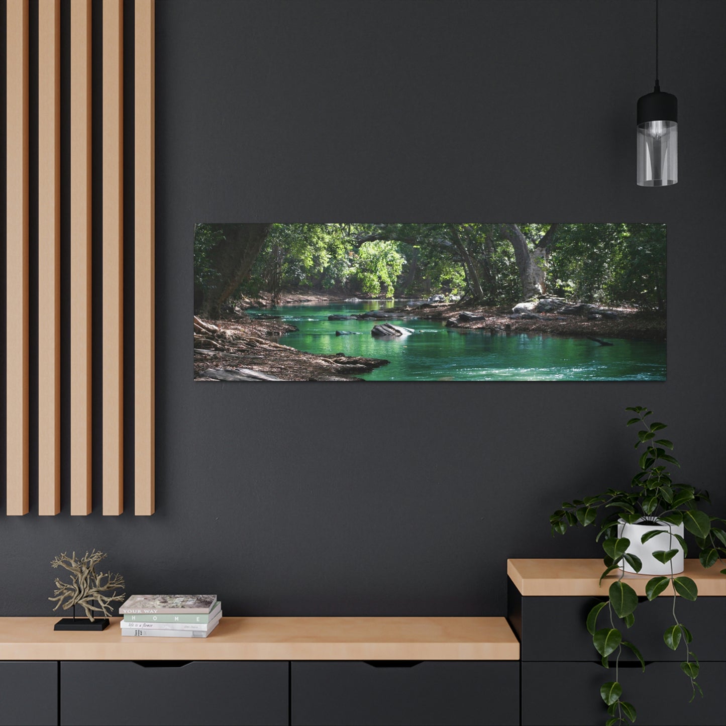 Scenic River - Forest - Canvas Gallery Wraps