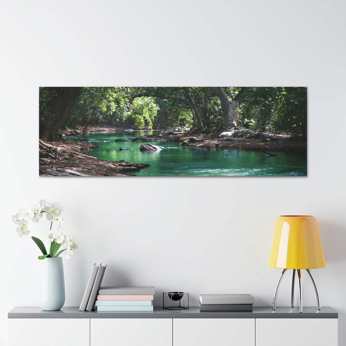 Scenic River - Forest - Canvas Gallery Wraps