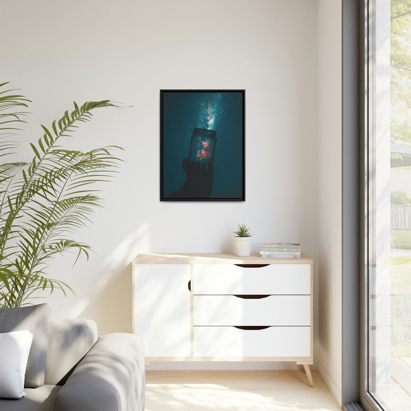 Star Catcher - Matte Canvas, Black Frame