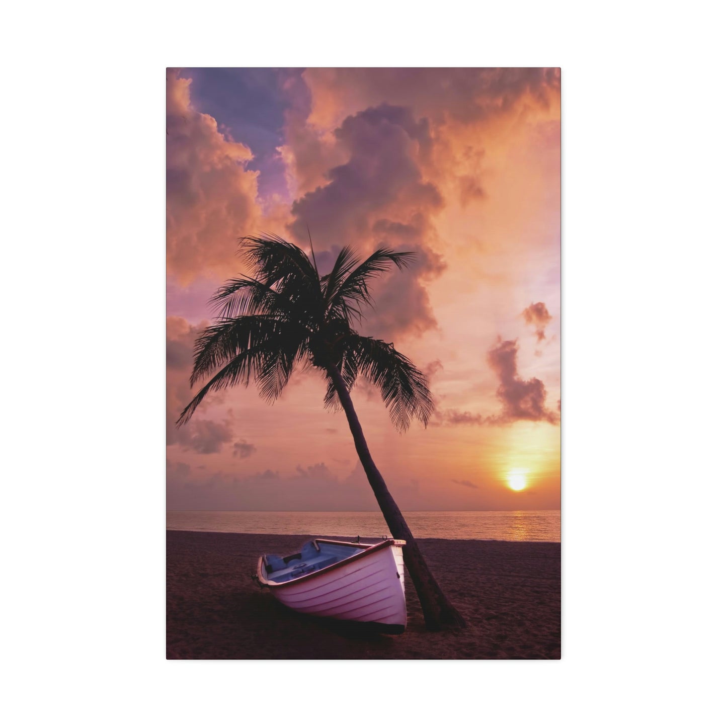 Beach Sunset Polyester Canvas