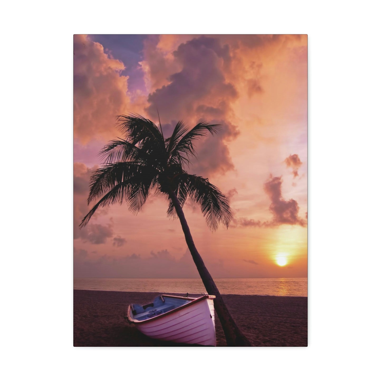 Beach Sunset Polyester Canvas