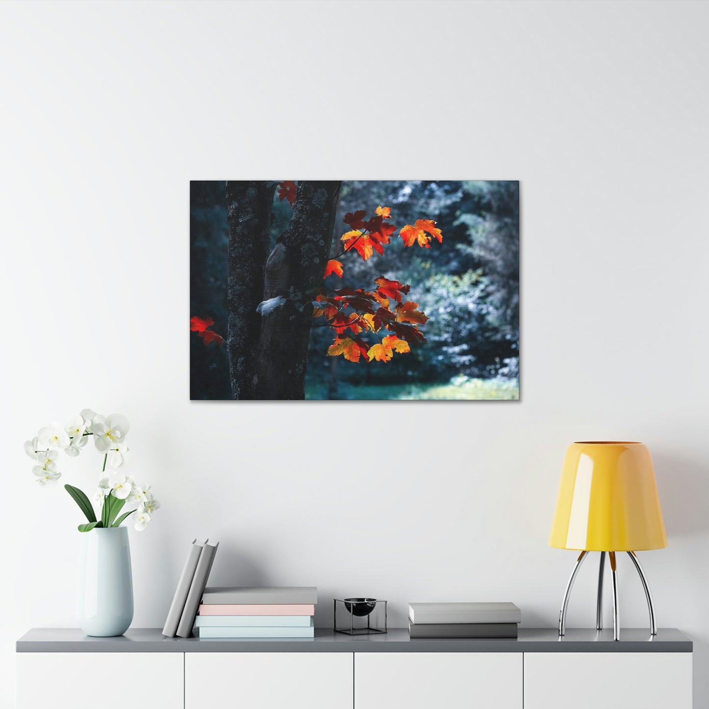 The last Leaves, Fall, Foliage, Nature, Forest - Canvas Gallery Wraps