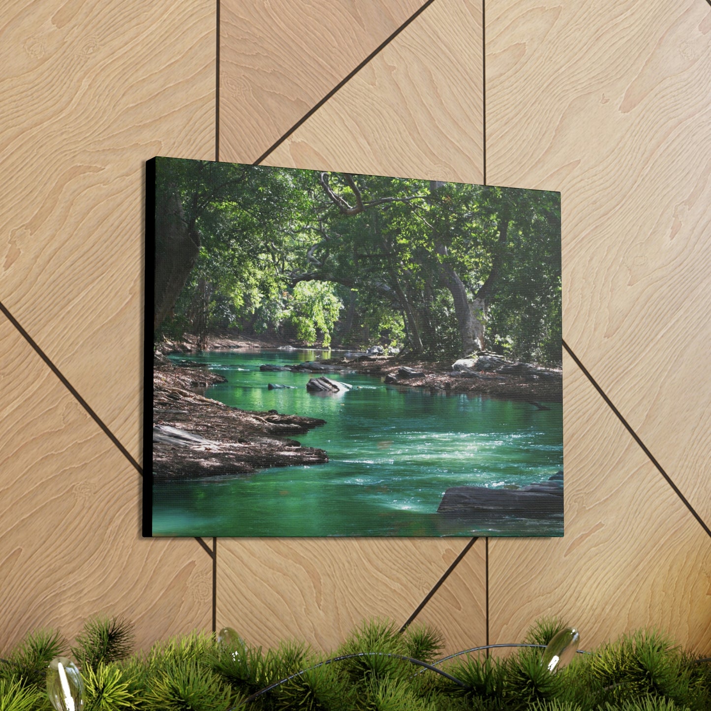 Scenic River - Forest - Canvas Gallery Wraps