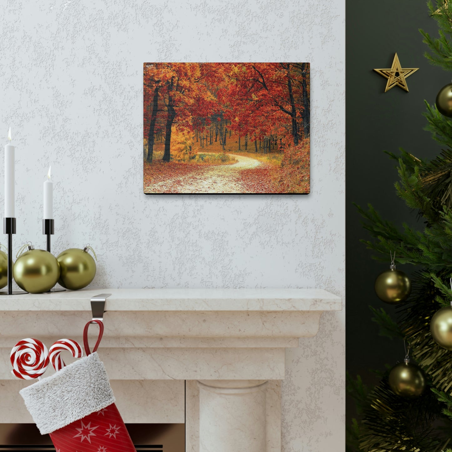 Fall Trail - Foliage forest - Canvas Gallery Wraps
