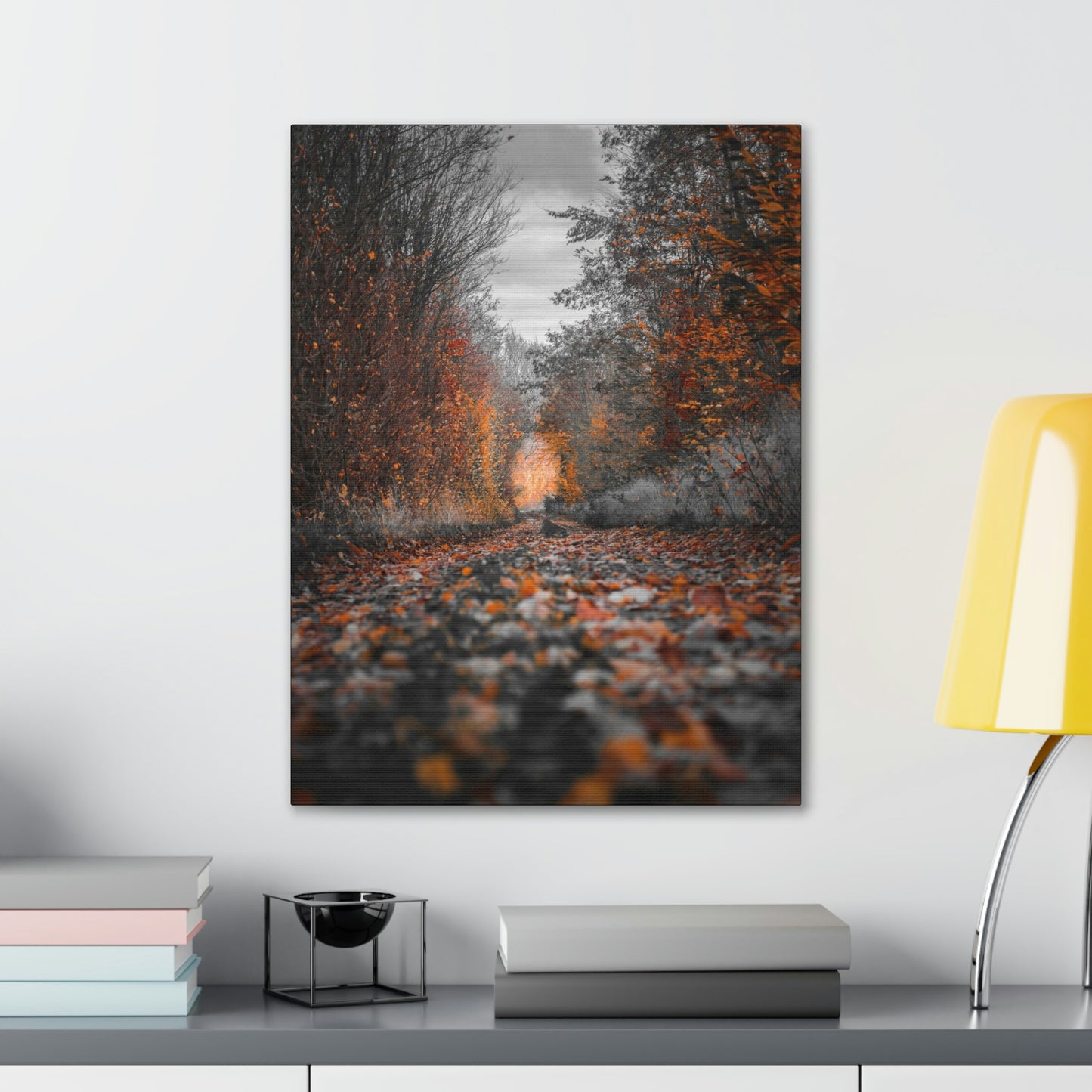 Fall road - Foliage, Nature, Forest, Leaves - Canvas Gallery Wraps