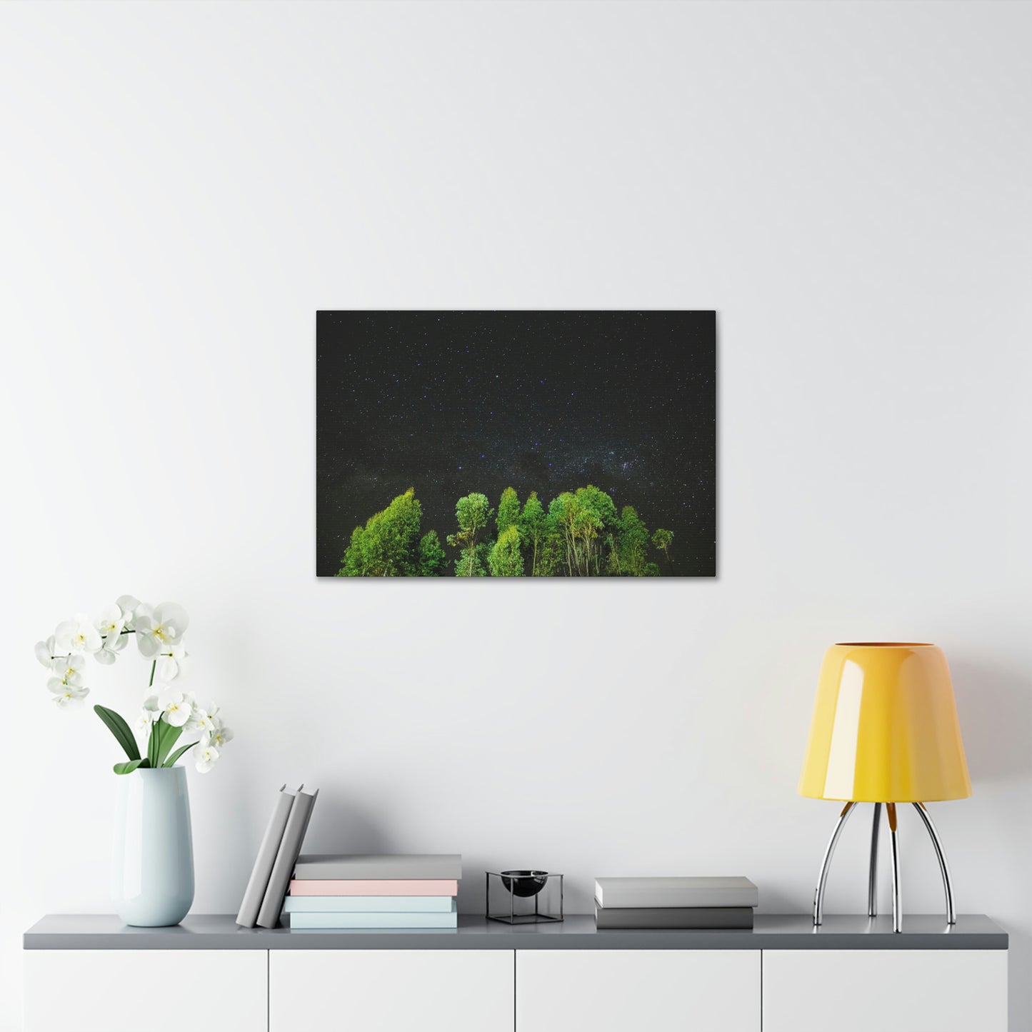 Starry Forest - Star, Forest, Nature - Canvas Gallery Wraps