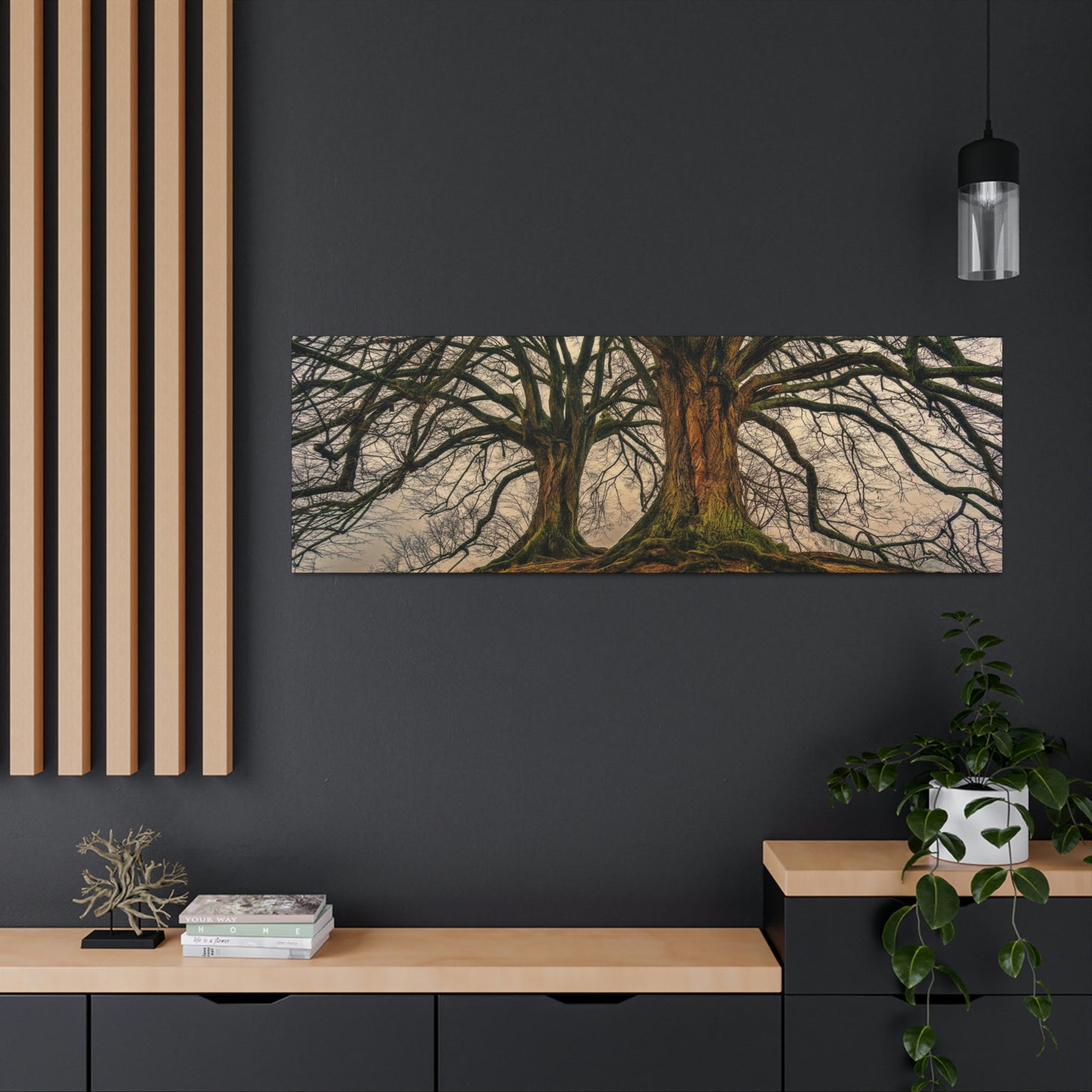 Dark Trees - Nature, Trees, Dark Canvas Gallery Wraps