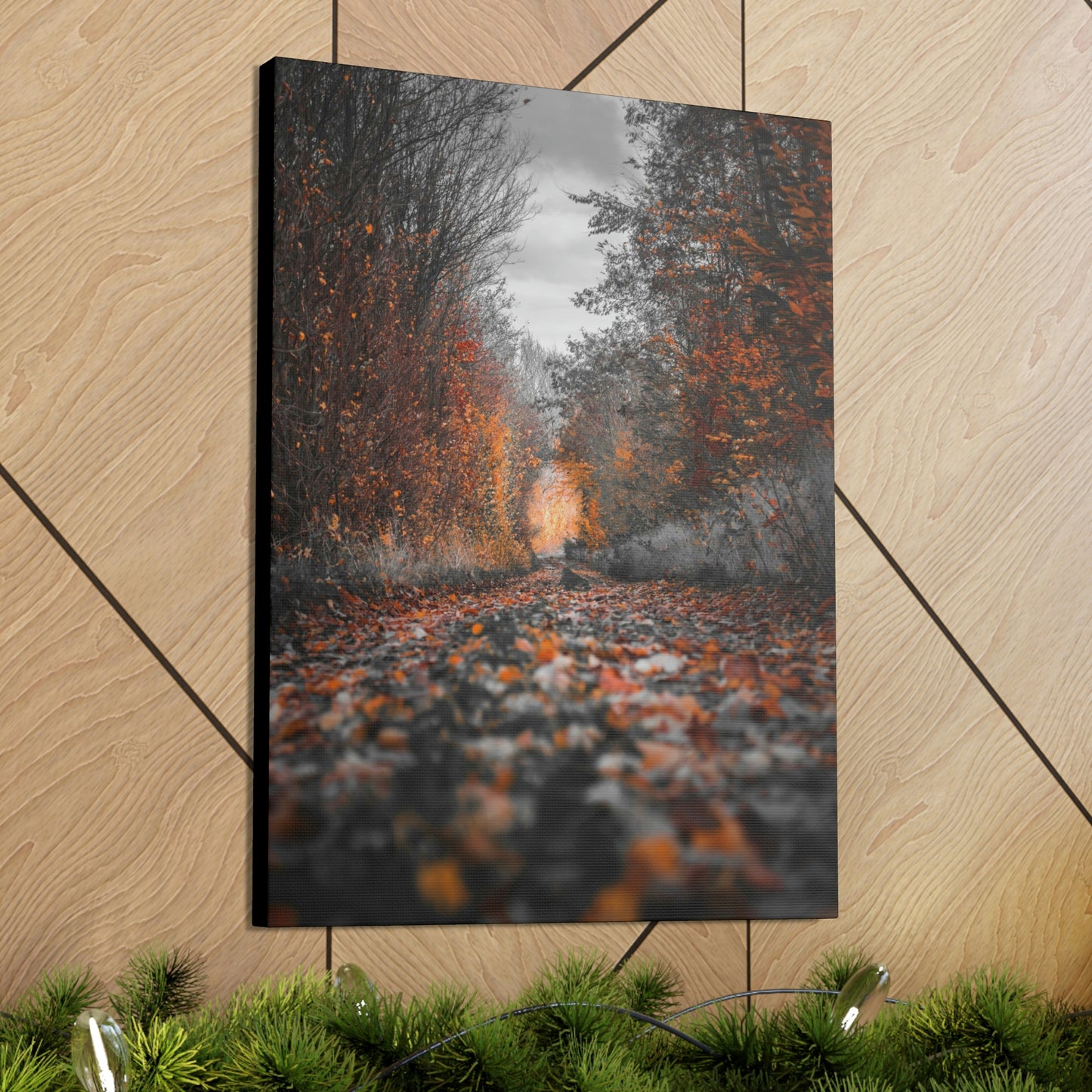 Fall road - Foliage, Nature, Forest, Leaves - Canvas Gallery Wraps