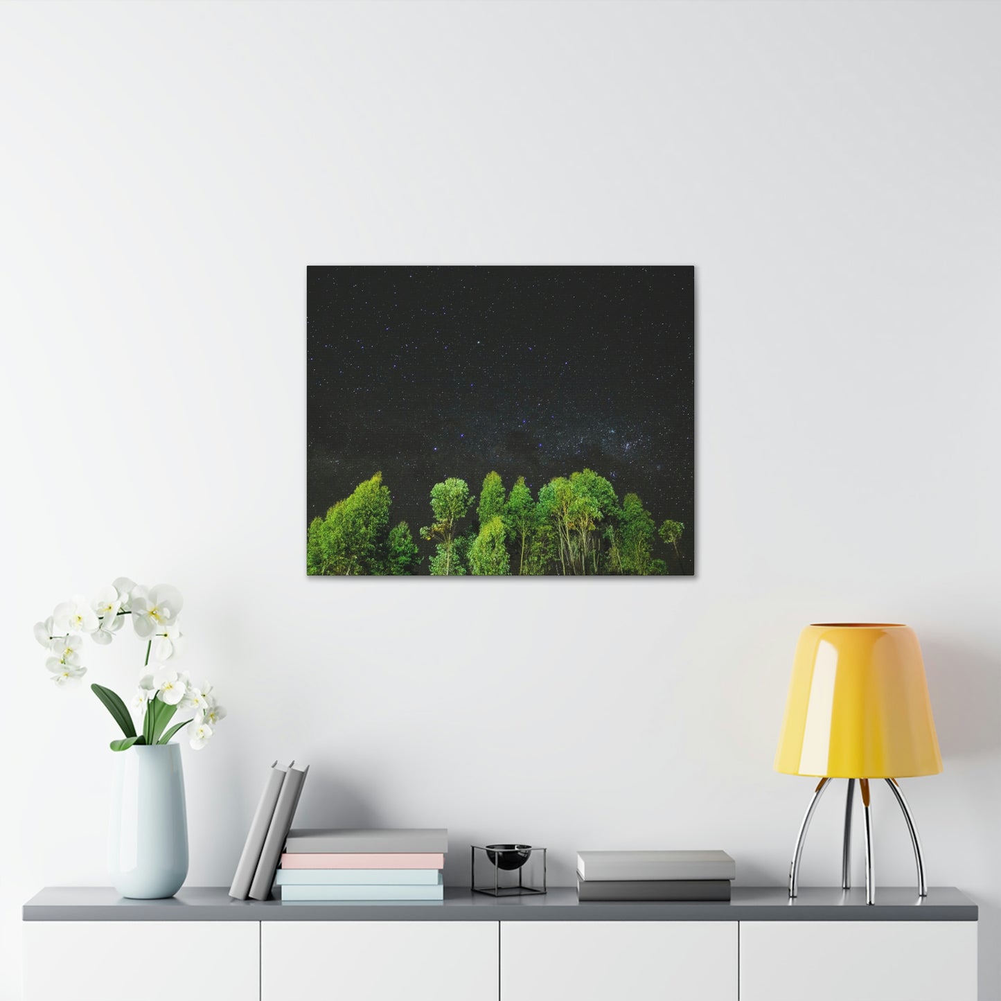 Starry Forest - Star, Forest, Nature - Canvas Gallery Wraps