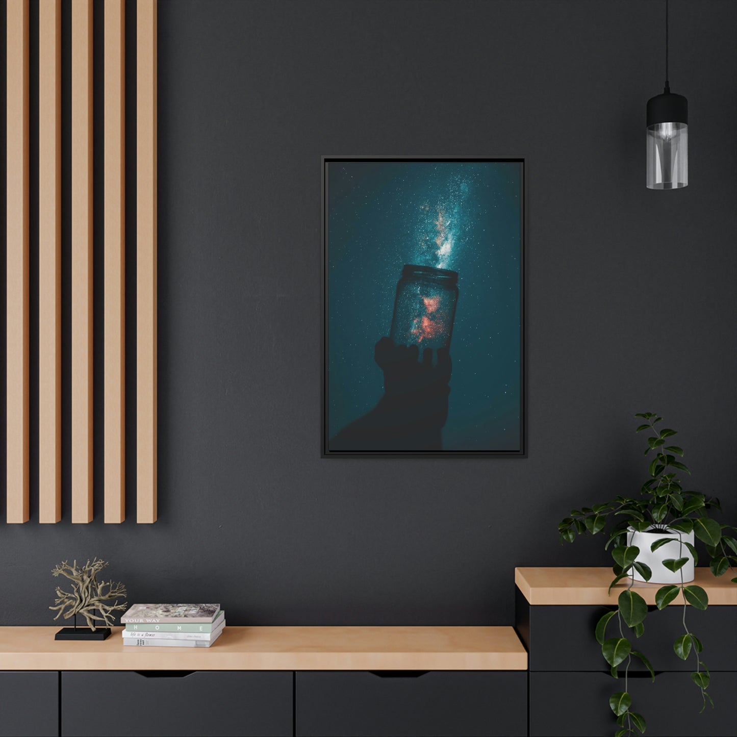 Star Catcher - Matte Canvas, Black Frame