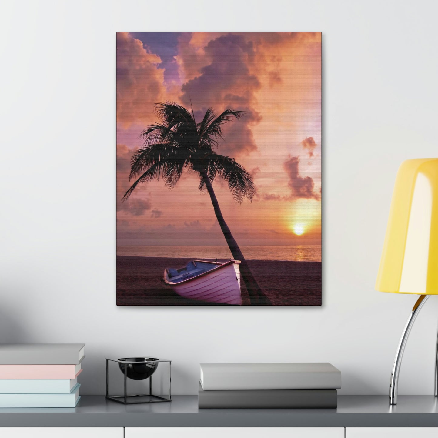 Beach Sunset Polyester Canvas