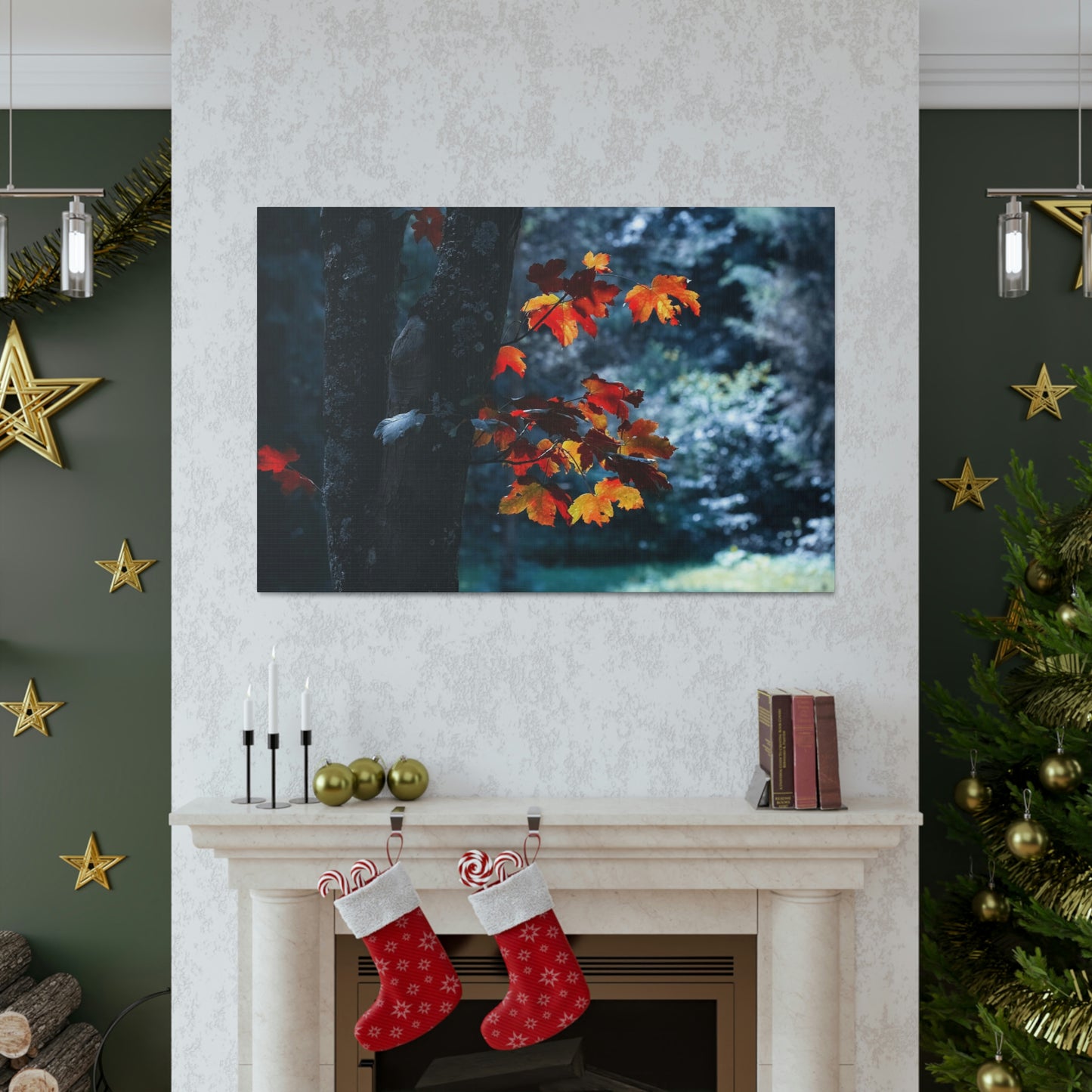 The last Leaves, Fall, Foliage, Nature, Forest - Canvas Gallery Wraps