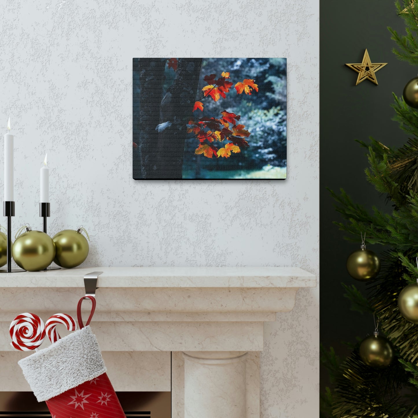 The last Leaves, Fall, Foliage, Nature, Forest - Canvas Gallery Wraps