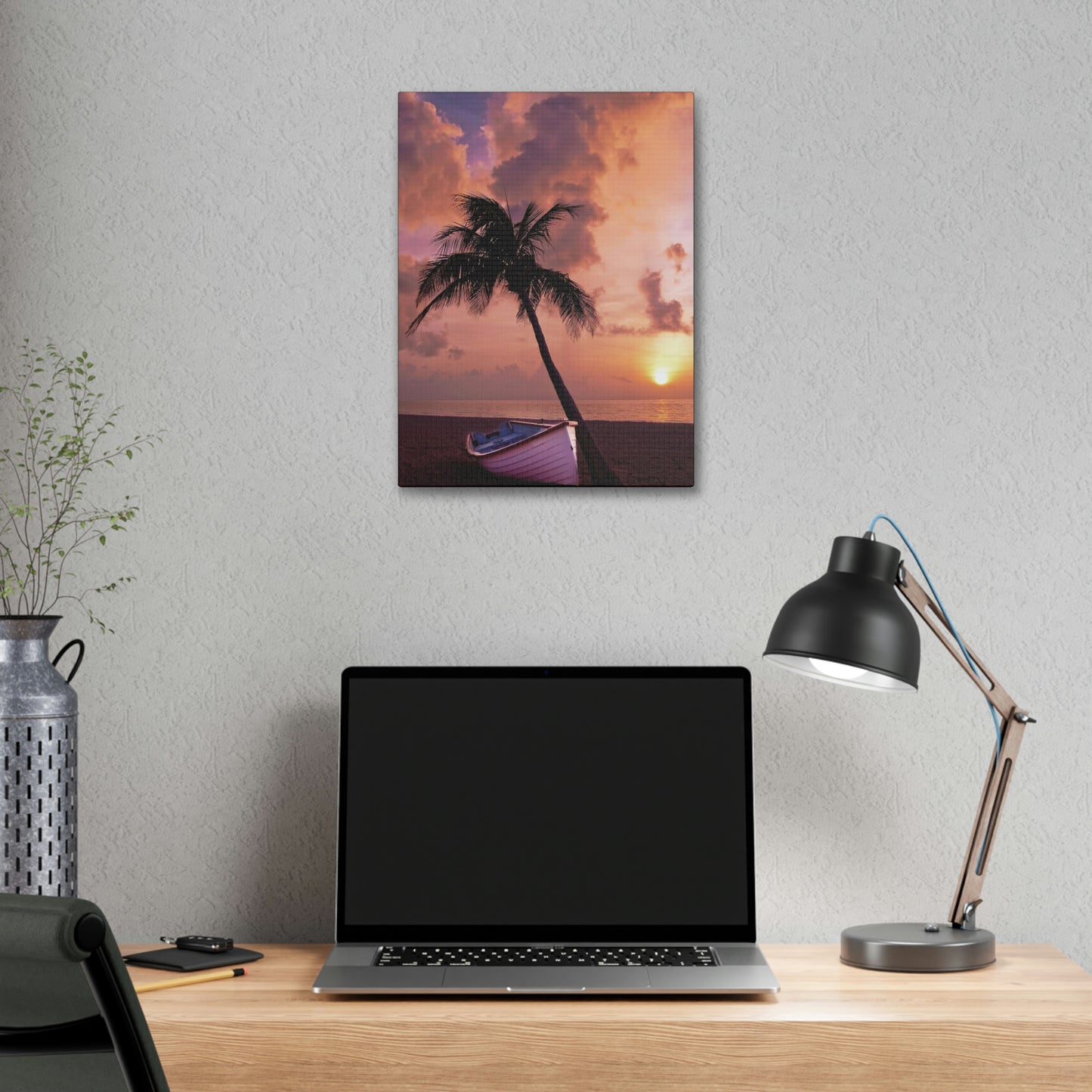 Beach Sunset Polyester Canvas