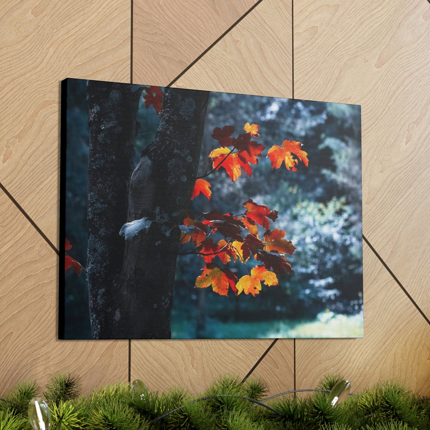 The last Leaves, Fall, Foliage, Nature, Forest - Canvas Gallery Wraps