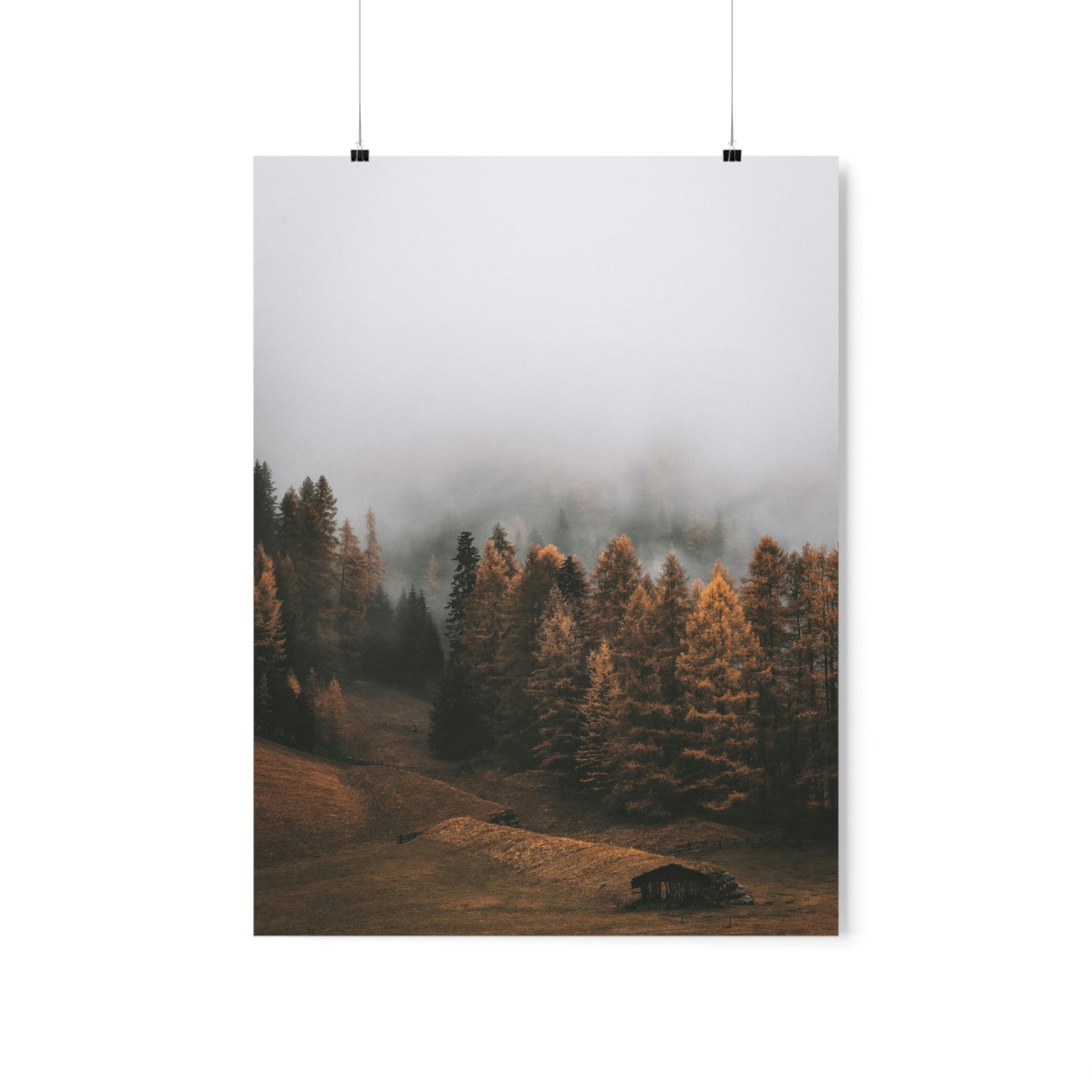 Smokey Mountains, Forest, Fog - Premium Matte Vertical Posters