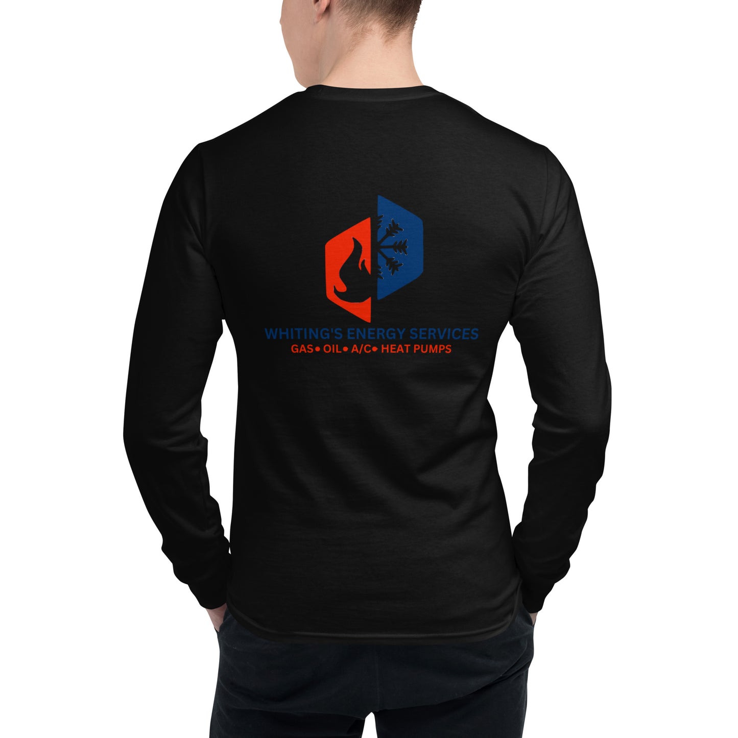 WES - Emb Front/ Printed back - Men's Champion Long Sleeve Shirt