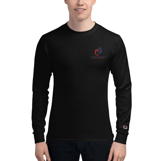 WES - Emb Front/ Printed back - Men's Champion Long Sleeve Shirt
