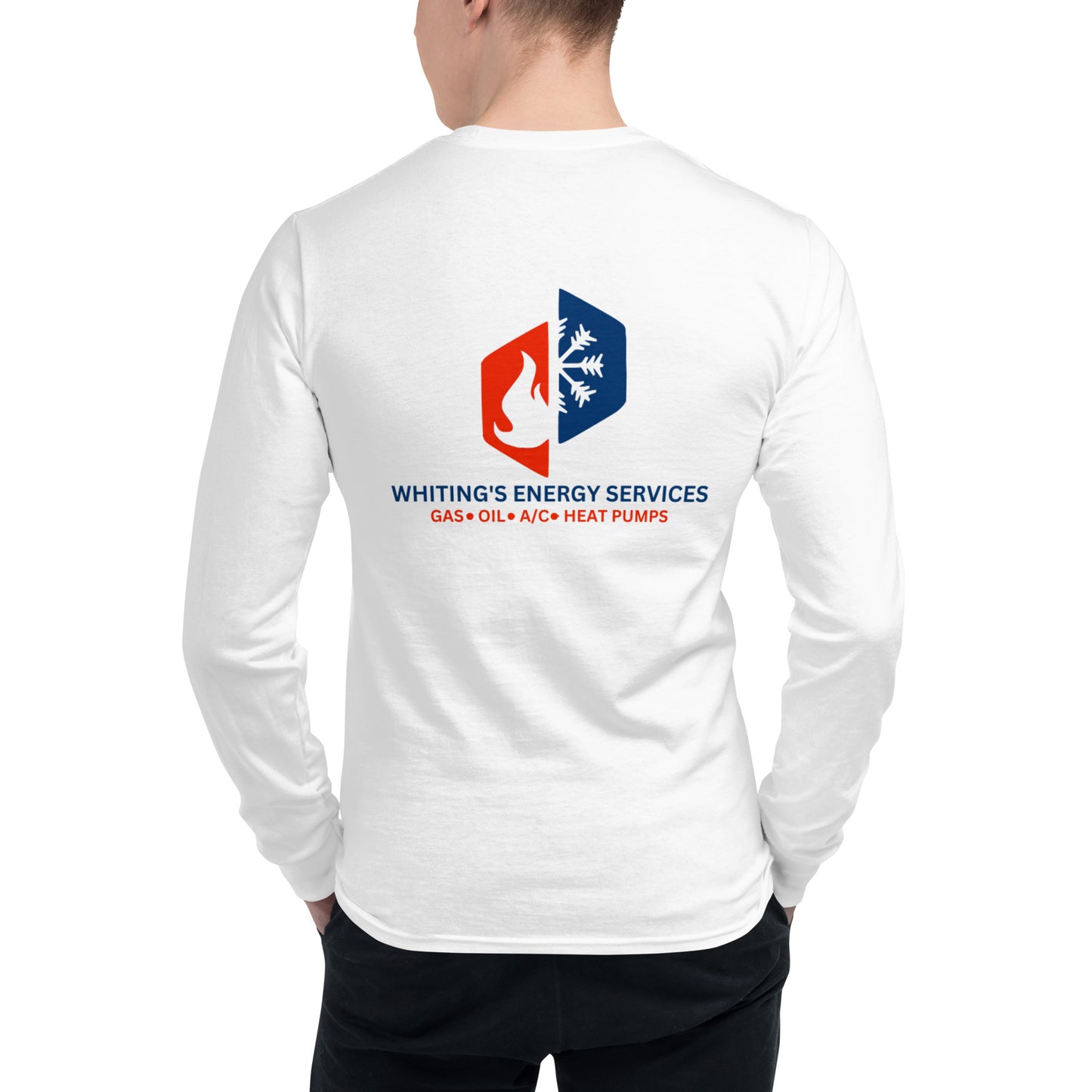WES - Emb Front/ Printed back - Men's Champion Long Sleeve Shirt
