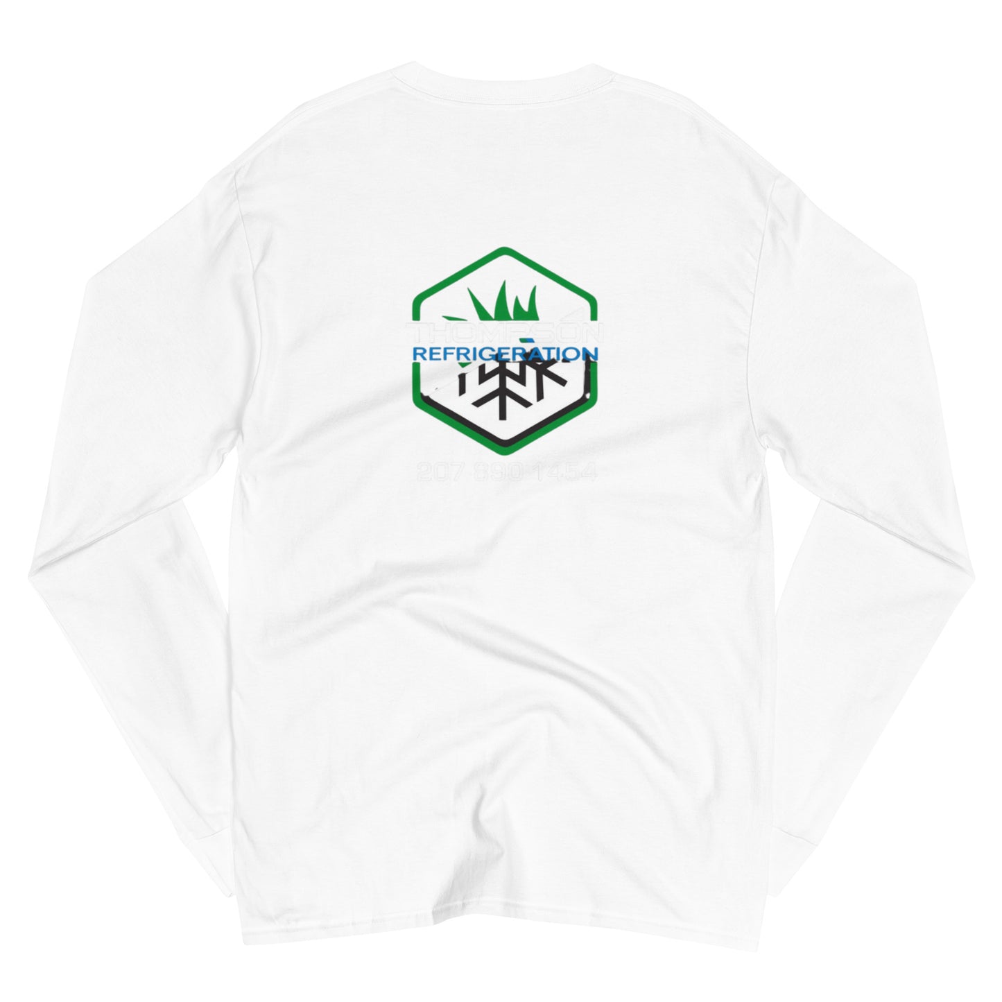Thompson Refrigeration - Logo #3 - Front/Back - Men's Champion Long Sleeve Shirt