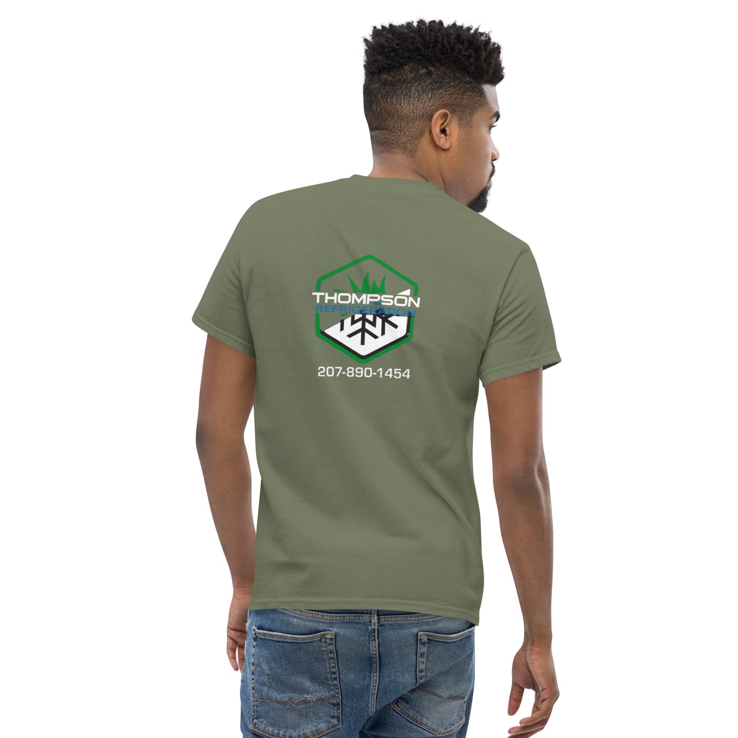 Thompson Refrigeration - Logo #3 Front/back Men's classic tee