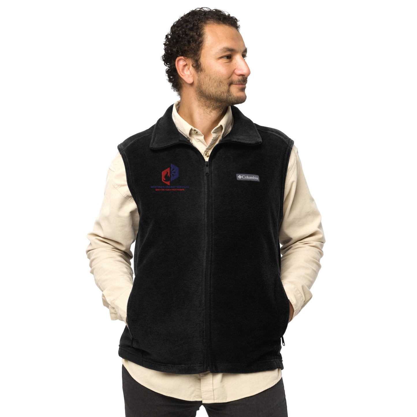 WES - Embroidered - Men’s Columbia fleece vest