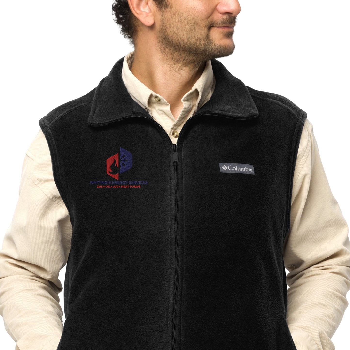 WES - Embroidered - Men’s Columbia fleece vest