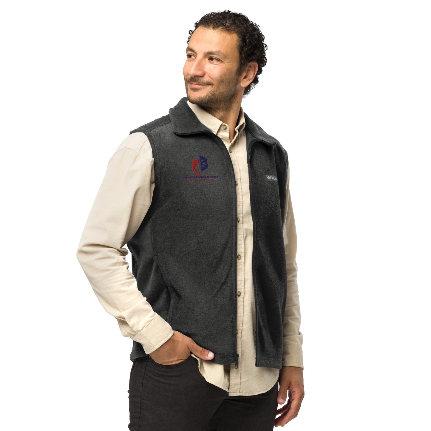 WES - Embroidered - Men’s Columbia fleece vest