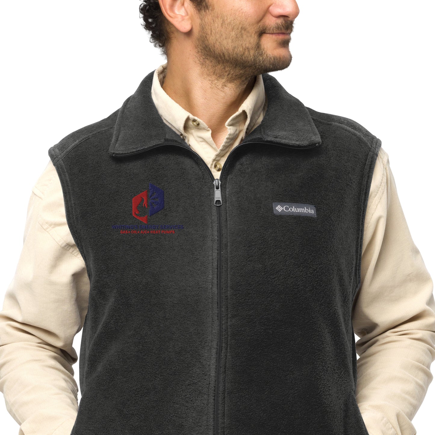 WES - Embroidered - Men’s Columbia fleece vest