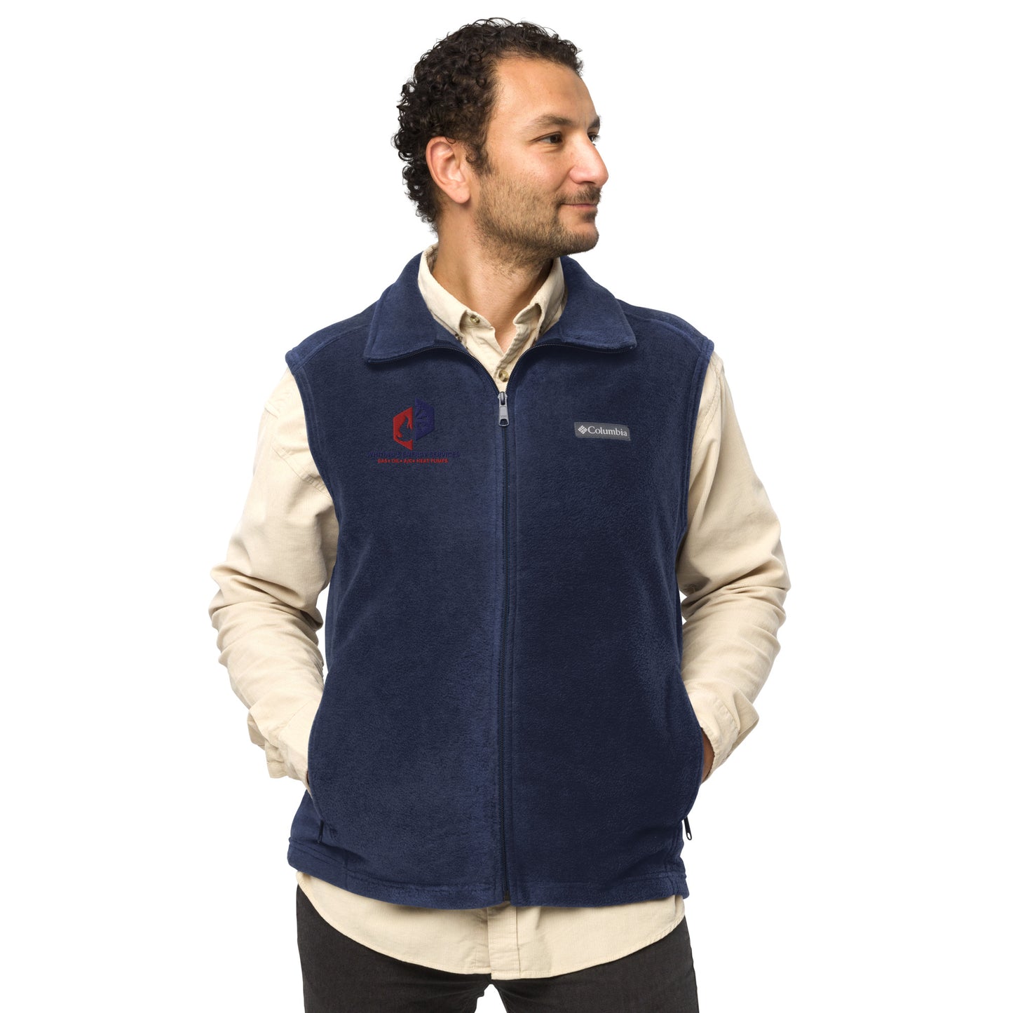WES - Embroidered - Men’s Columbia fleece vest