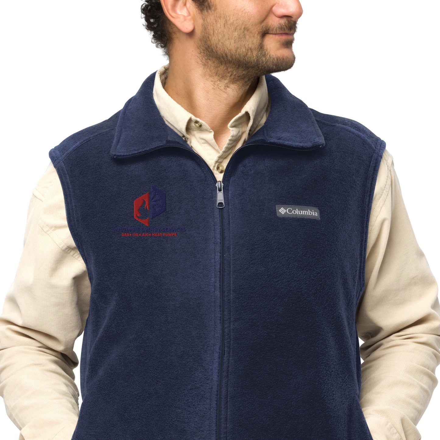 WES - Embroidered - Men’s Columbia fleece vest